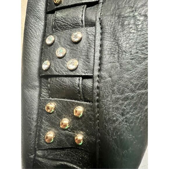 No Brand satchel bag* Black/ Gold￼/ sequence * Grained Bag NWT - Picture 4 of 11